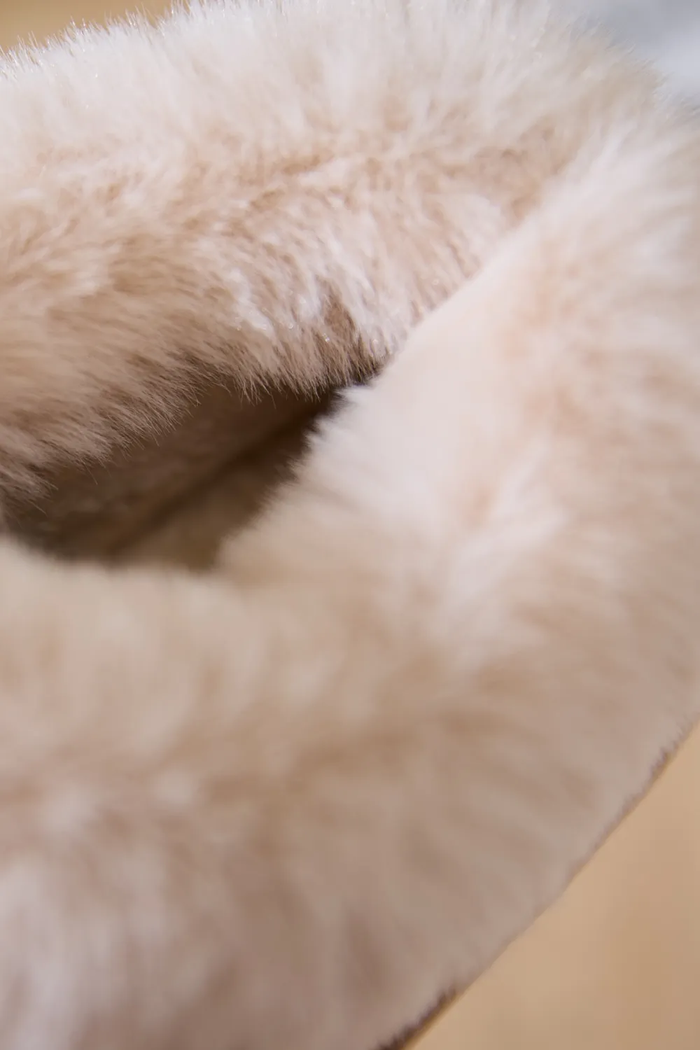 Faux Fur Round Toe Platform Slippers, image 13