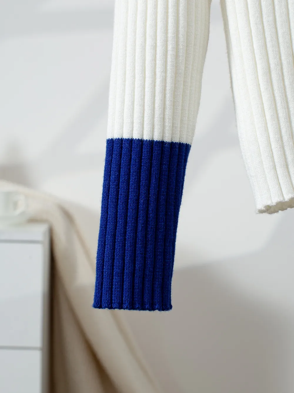 Ribbed Knit Cold Shoulder Cardigan, image 6