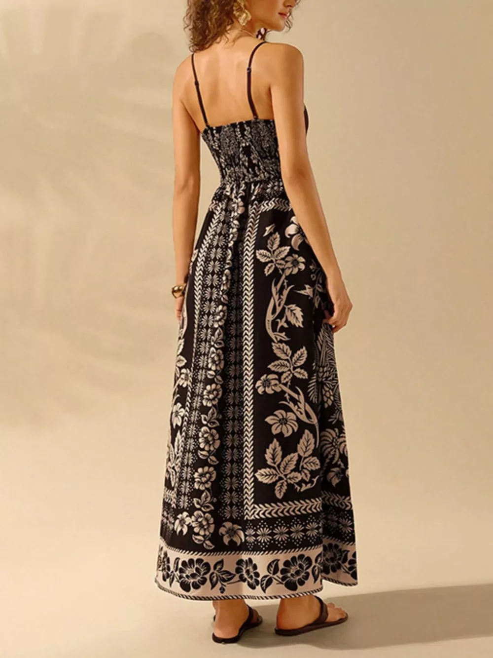 Floral Print Spaghetti Strap Maxi Dress, image 5