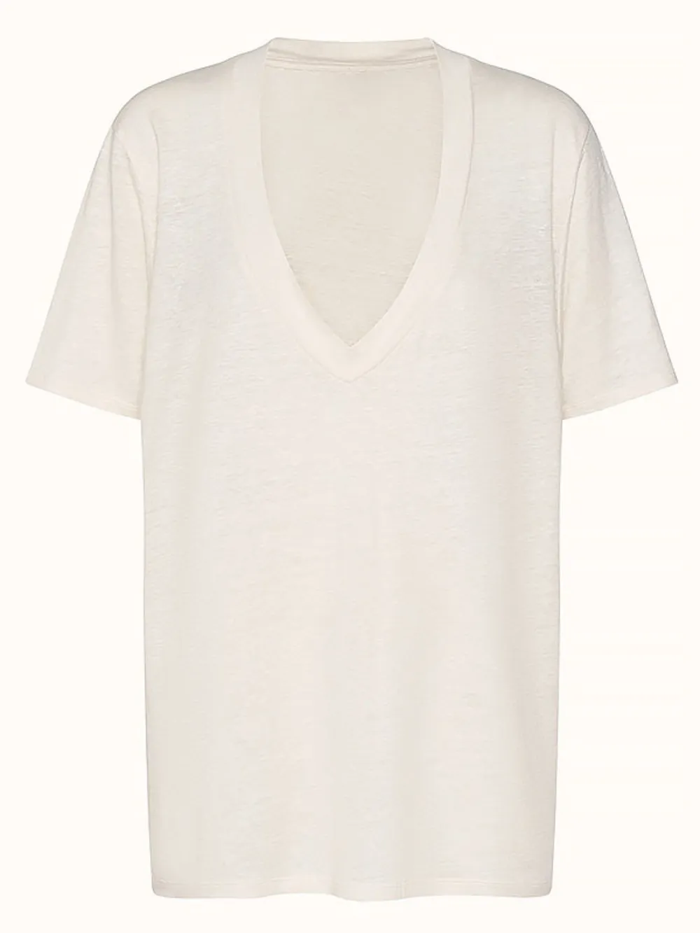 Solid V-Neck Short Sleeve T-Shirt, image 4
