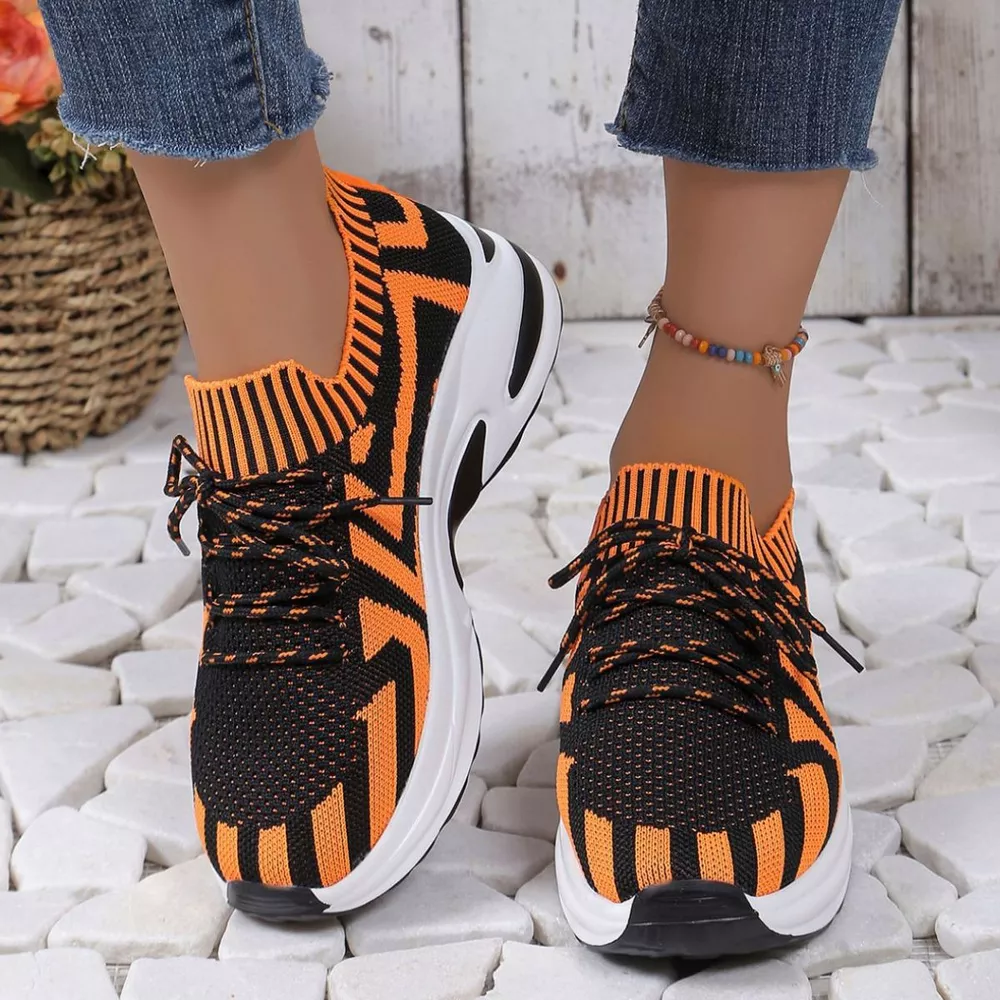Round Toe Platform Sneakers, image 4