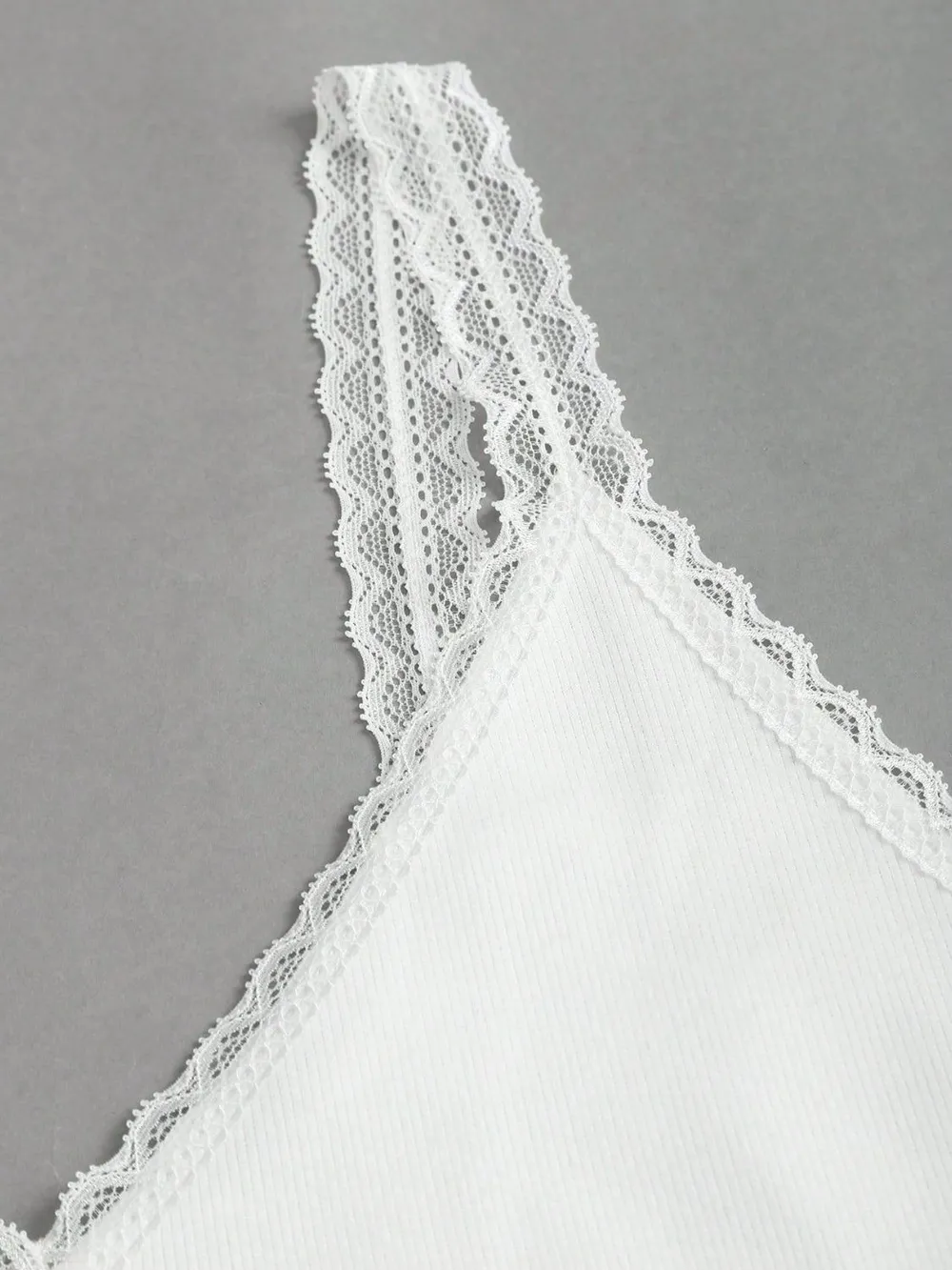 Lace Detail V-Neck Wide Strap Tank, image 4