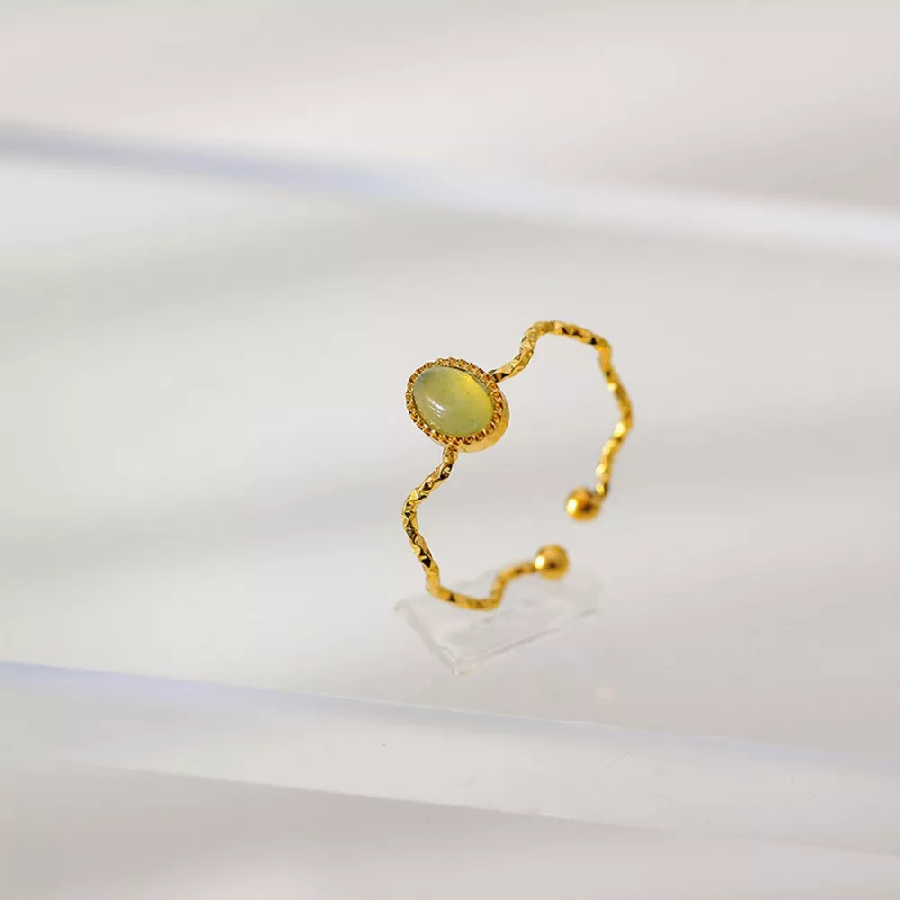 18K Gold-Plated Wave Open Ring, image 6
