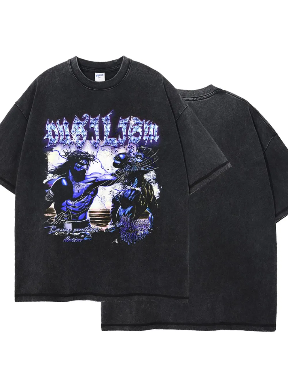 Men's Round Neck Half Sleeve Graphic T-Shirt, image 6