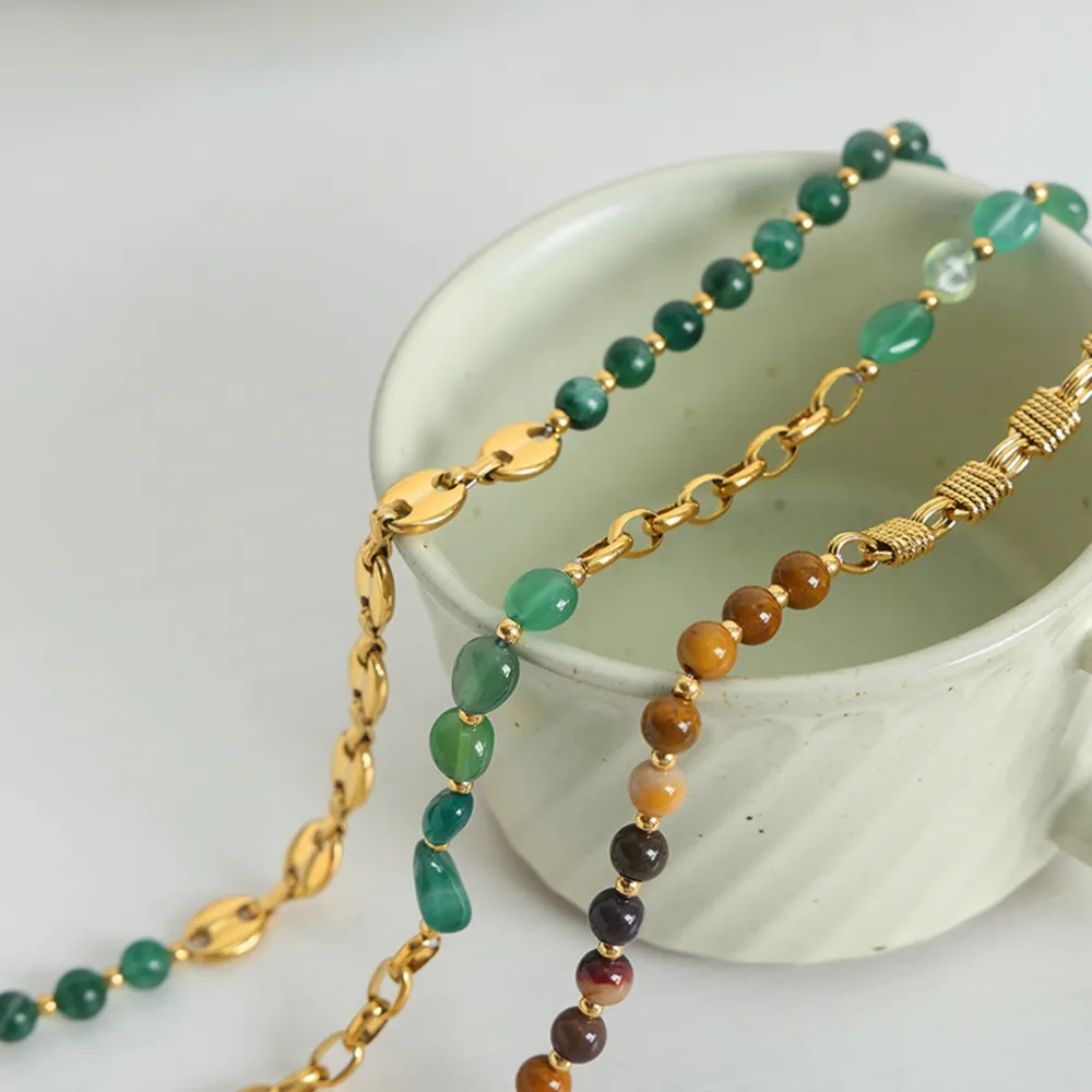 Beaded Titanium Steel Necklace, image 7