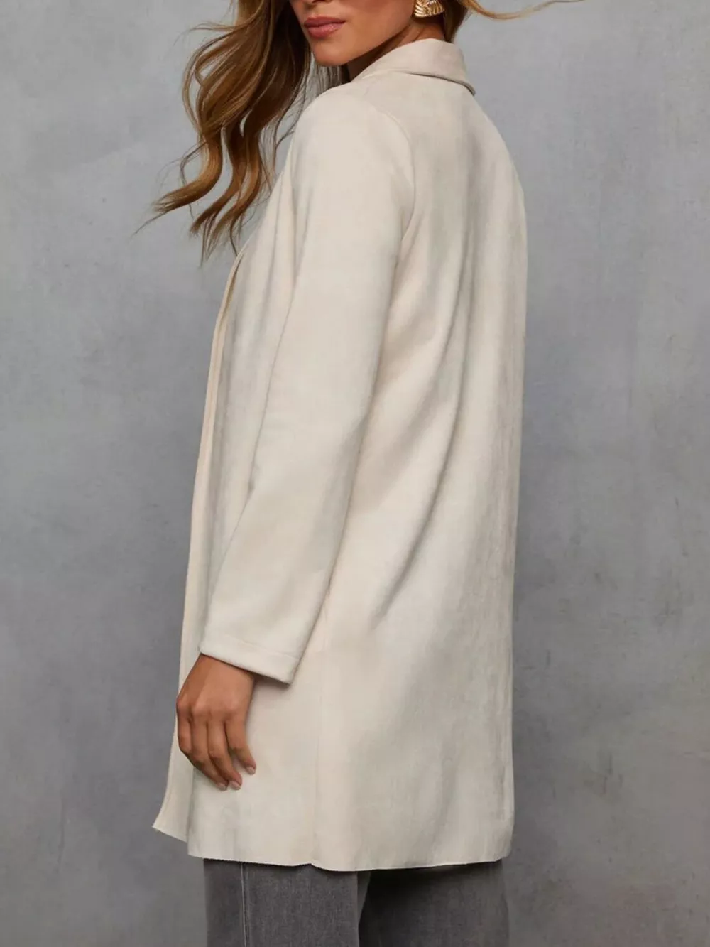 Full Size Open Front Longline Outerwear Plus Size, image 5
