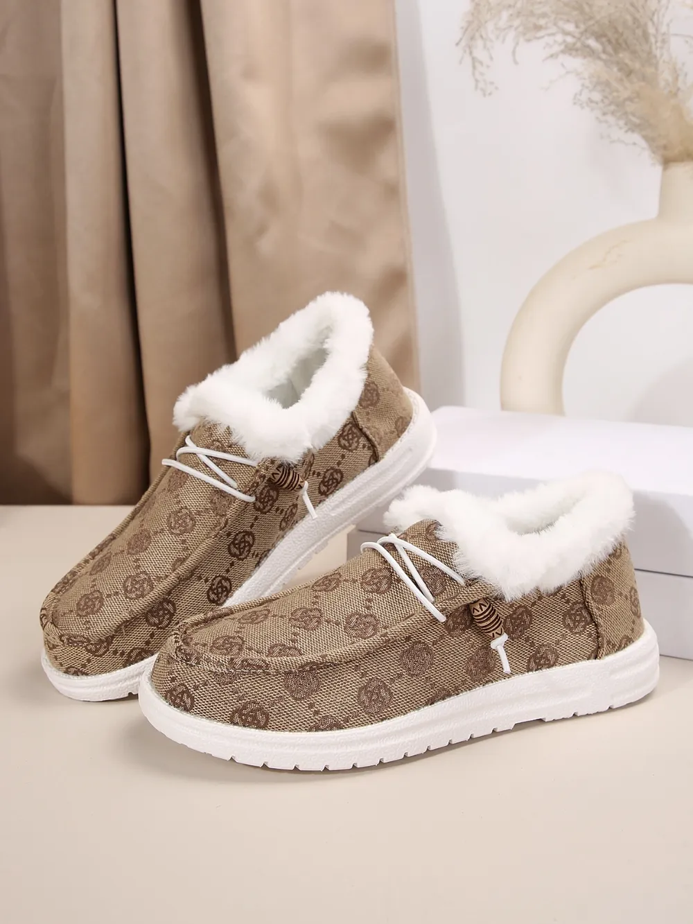 Printed Round Toe Flat Slip-Ons, image 29