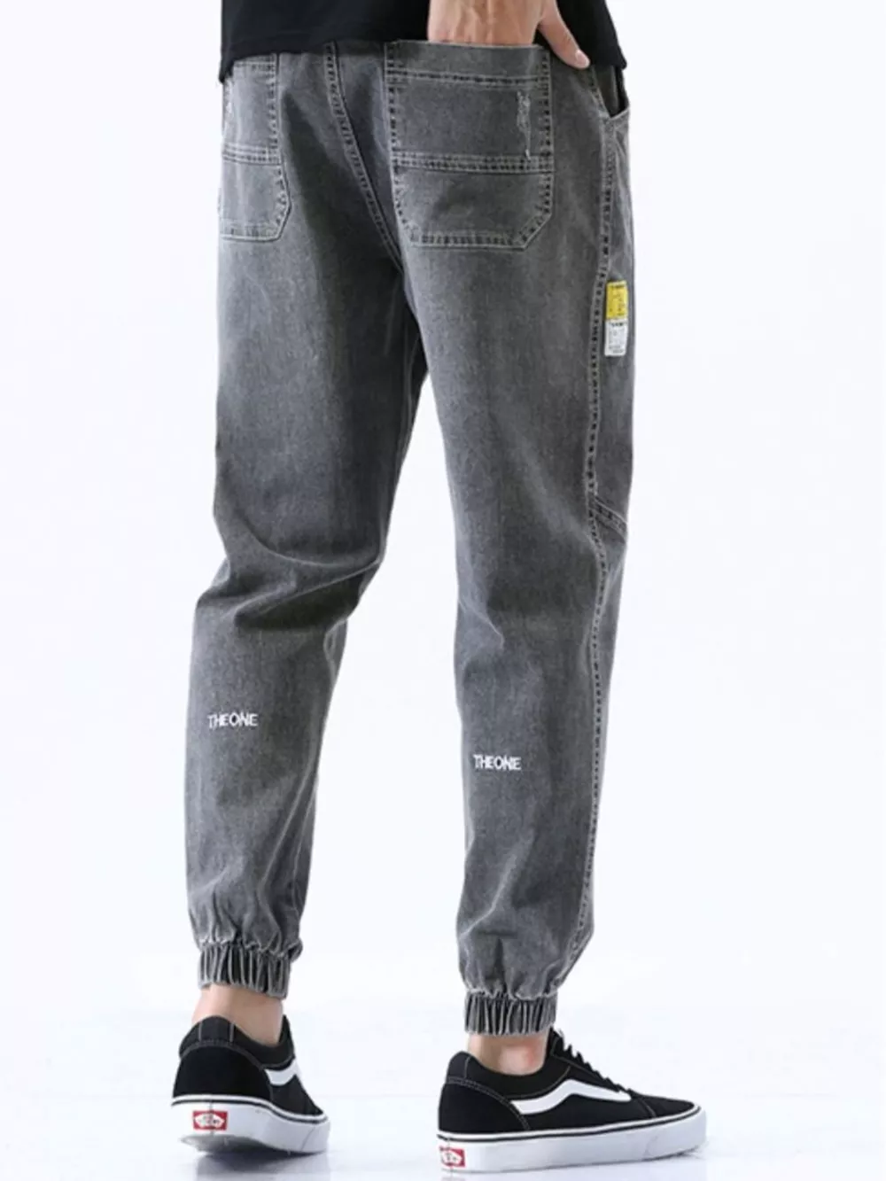Men's Full Size Drawstring Loose Fit Jeans Plus Size, image 5