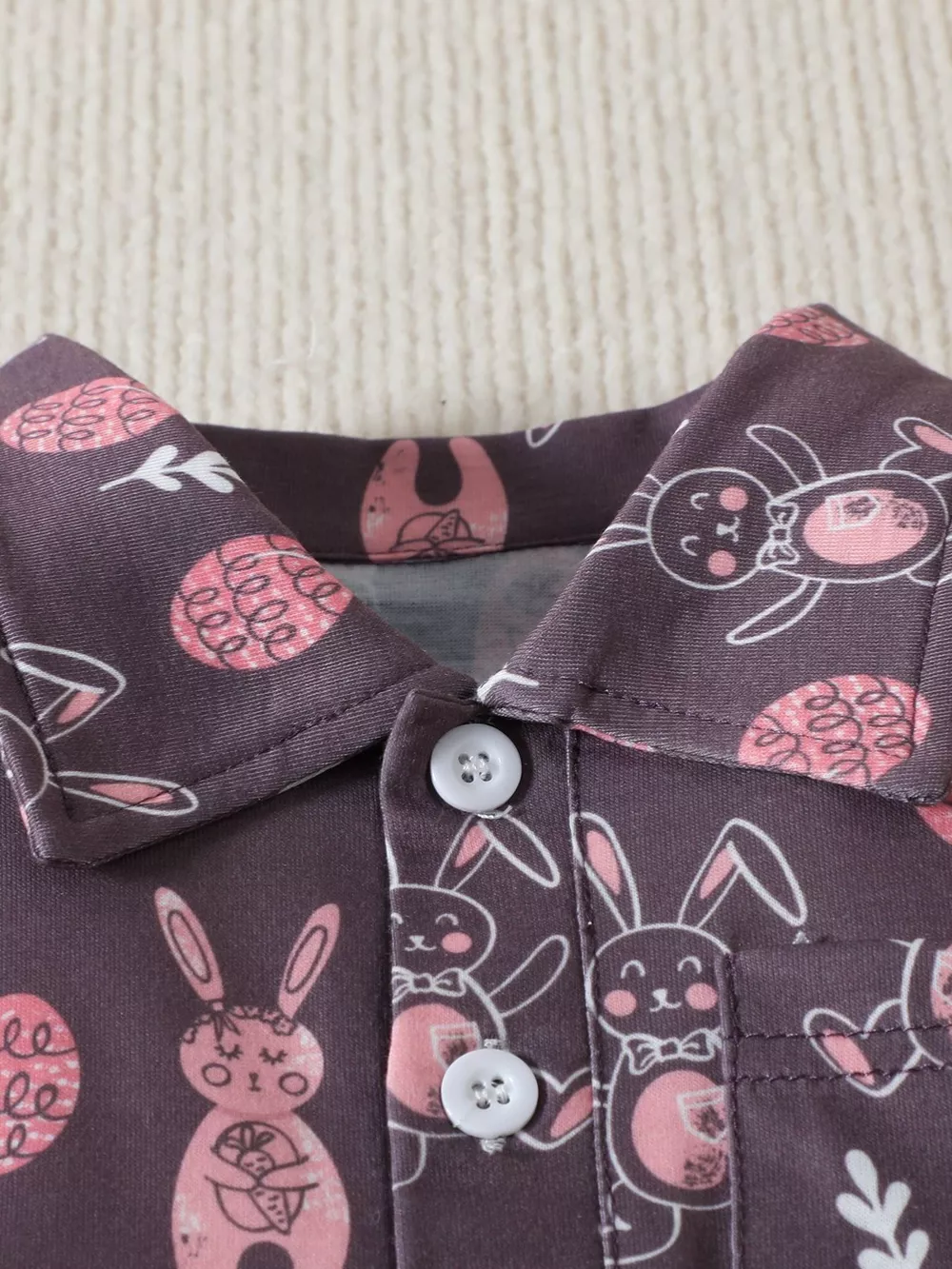 Children's Bunny Print Short Sleeve Shirt, image 2
