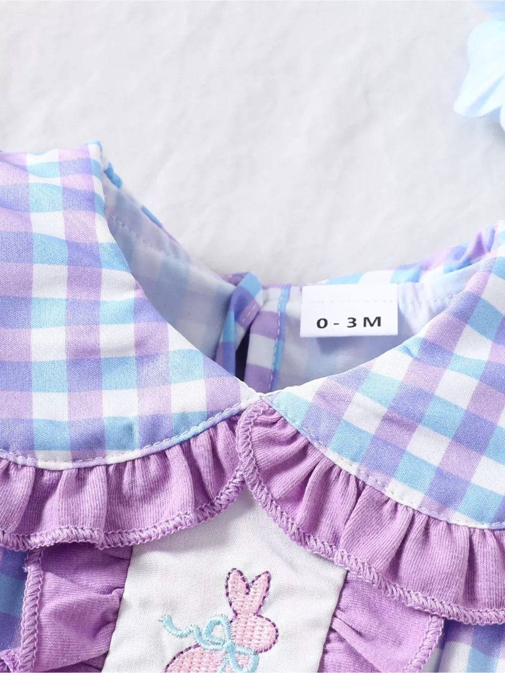 Children's Ruffle Trim Short Sleeve One-Piece, image 7