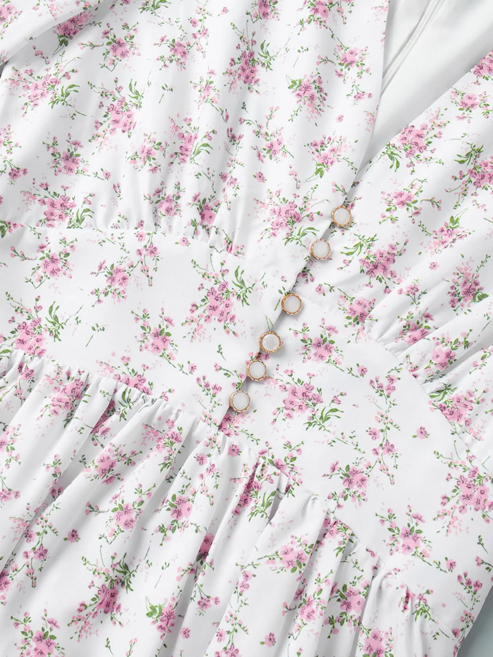 Floral Print Balloon Sleeve Dress, image 8