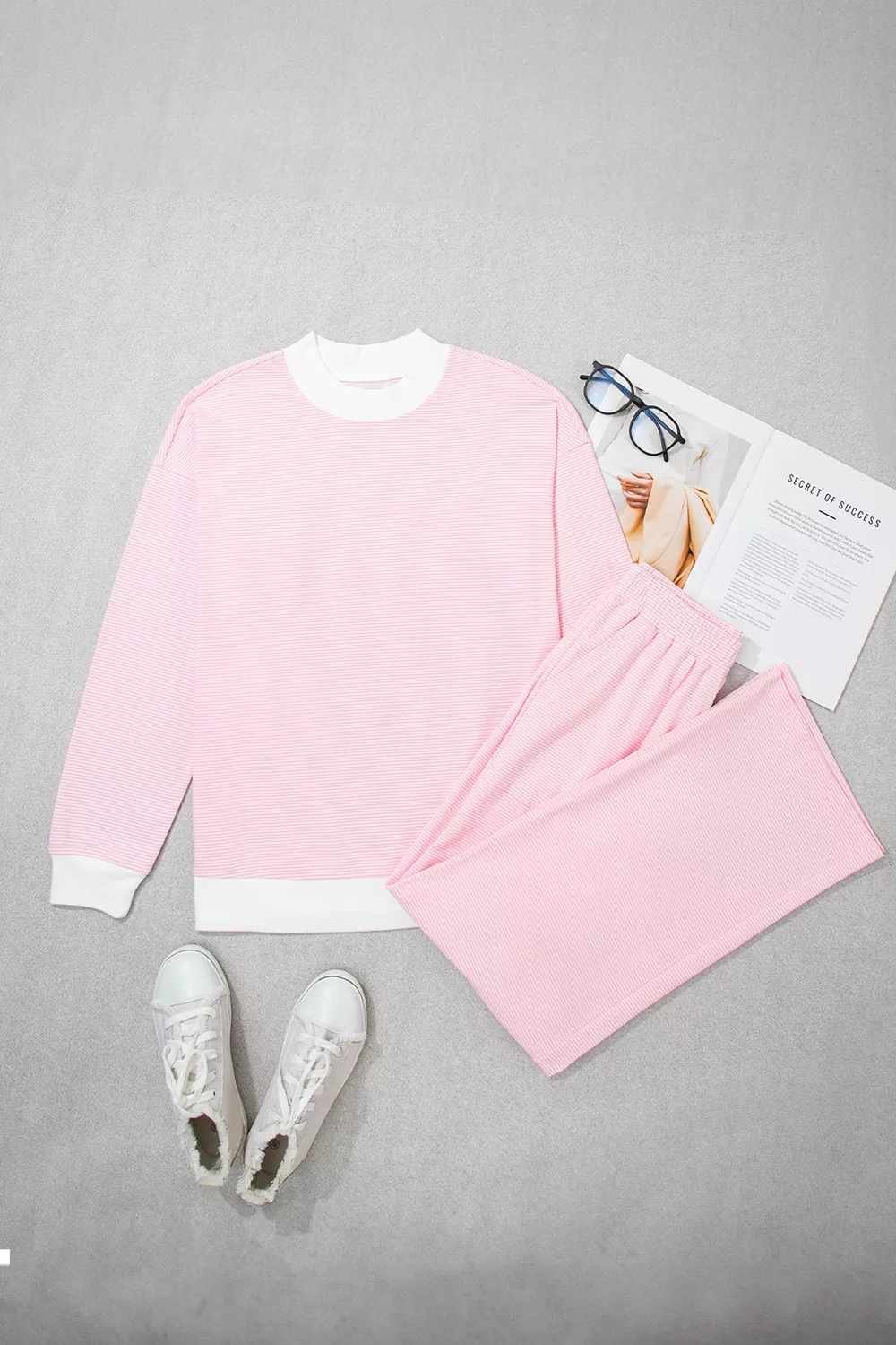 Striped Long Sleeve Top and Pants Set, image 7