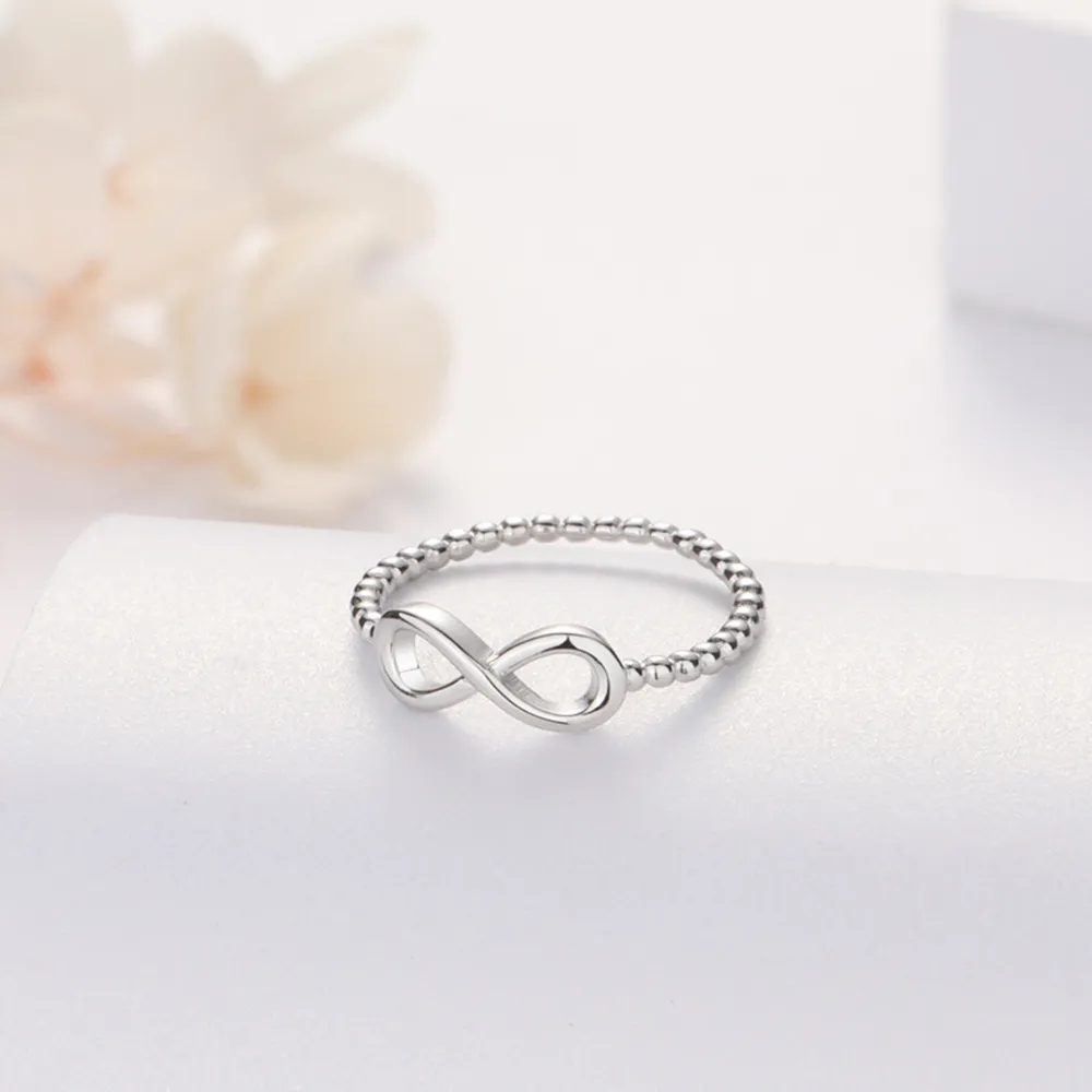 Number 8 Zircon 925 Sterling Silver Ring, image 3