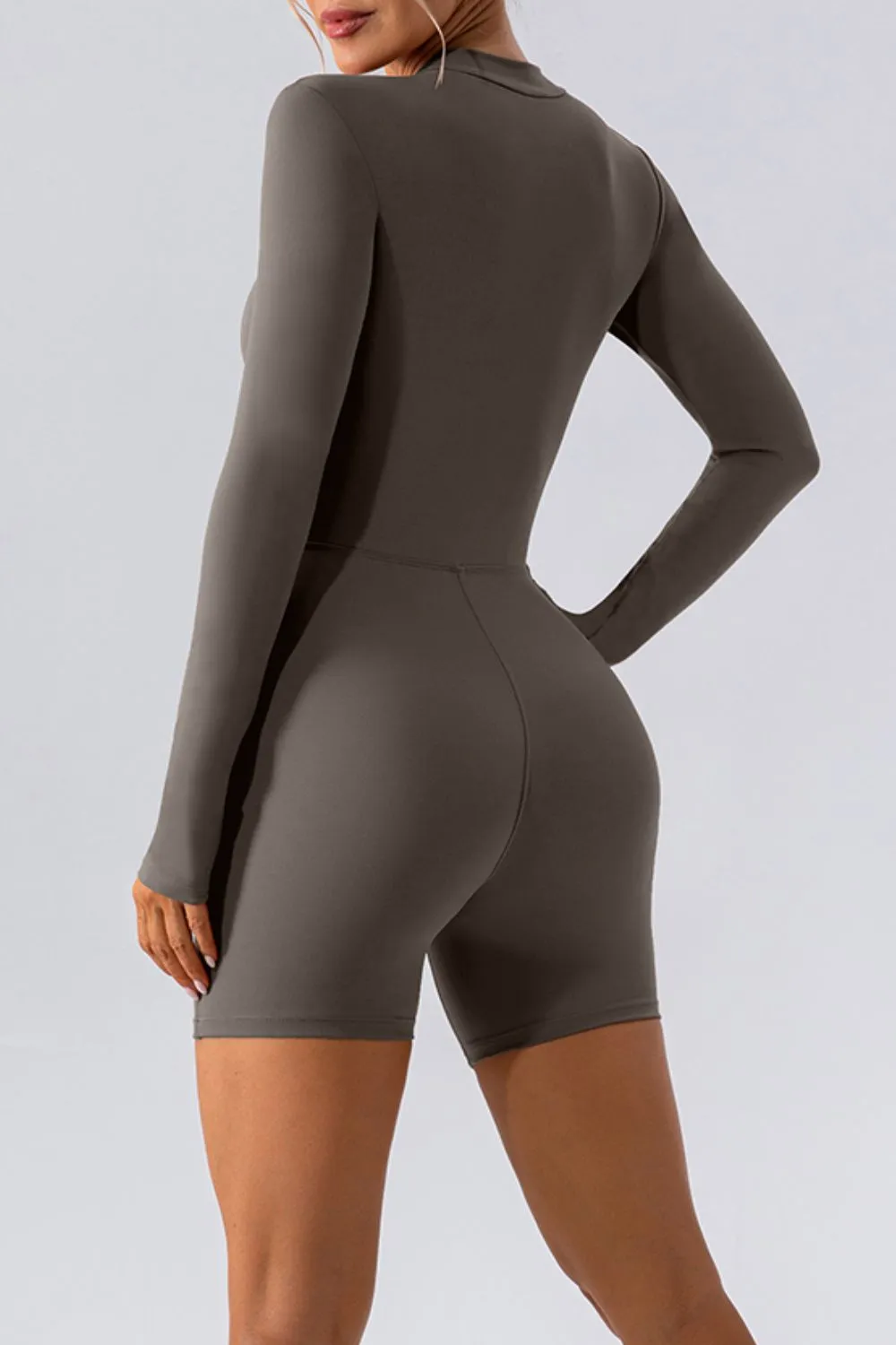Half Zip Long Sleeve Active Romper, image 13