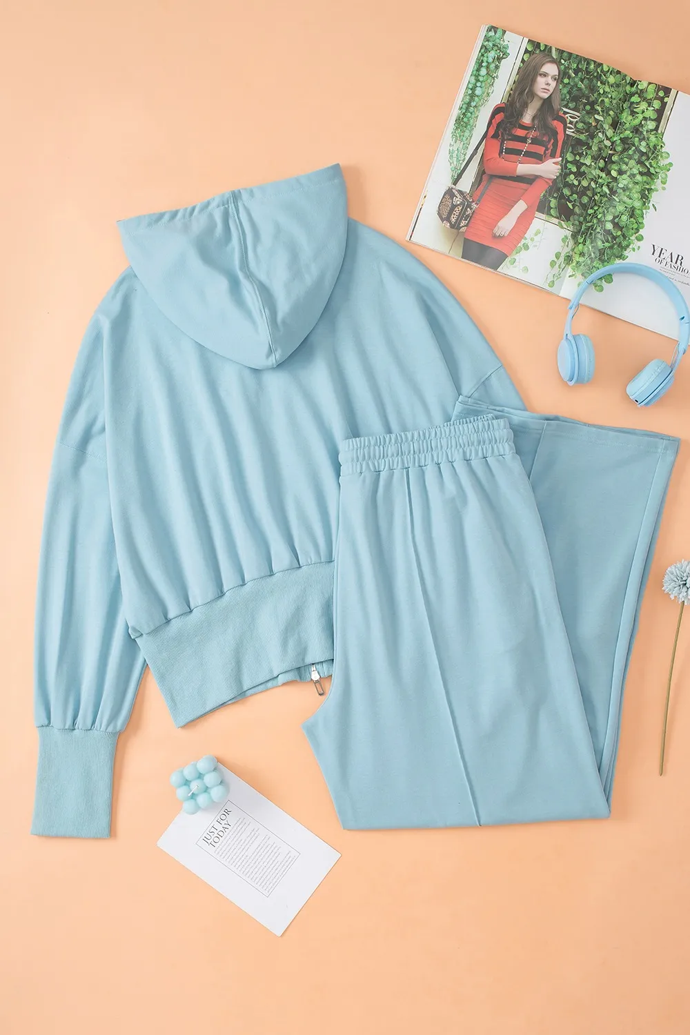 Zip-Up Hoodie and Pants Active Set, image 5
