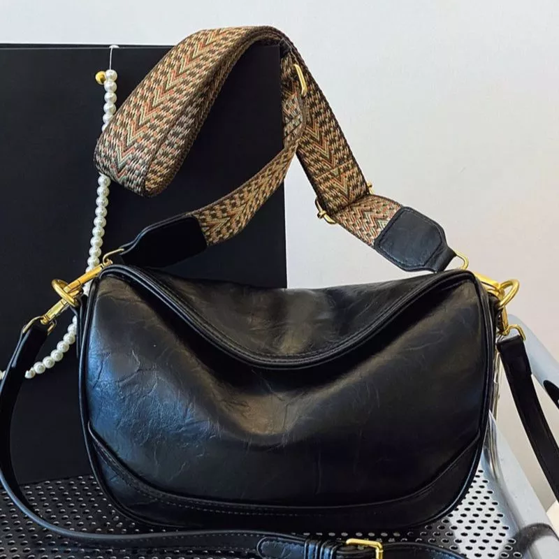 Vintage Style Wide Strap Crossbody Bag, image 2