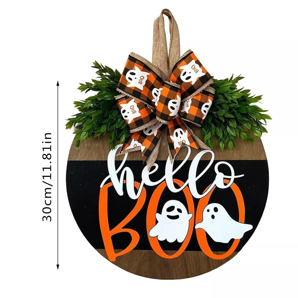 Hello BOO Halloween Decorative Wooden Door Hanger, image 5