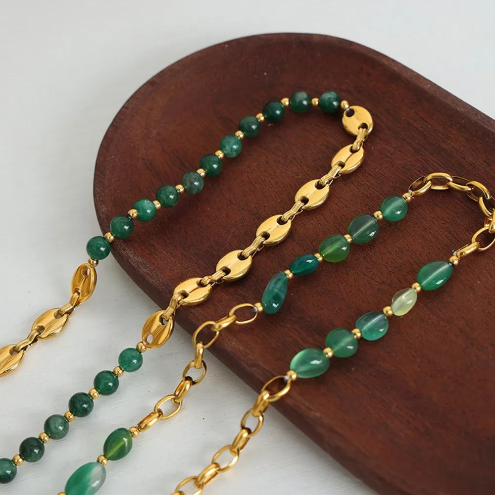 Beaded Titanium Steel Necklace, image 9