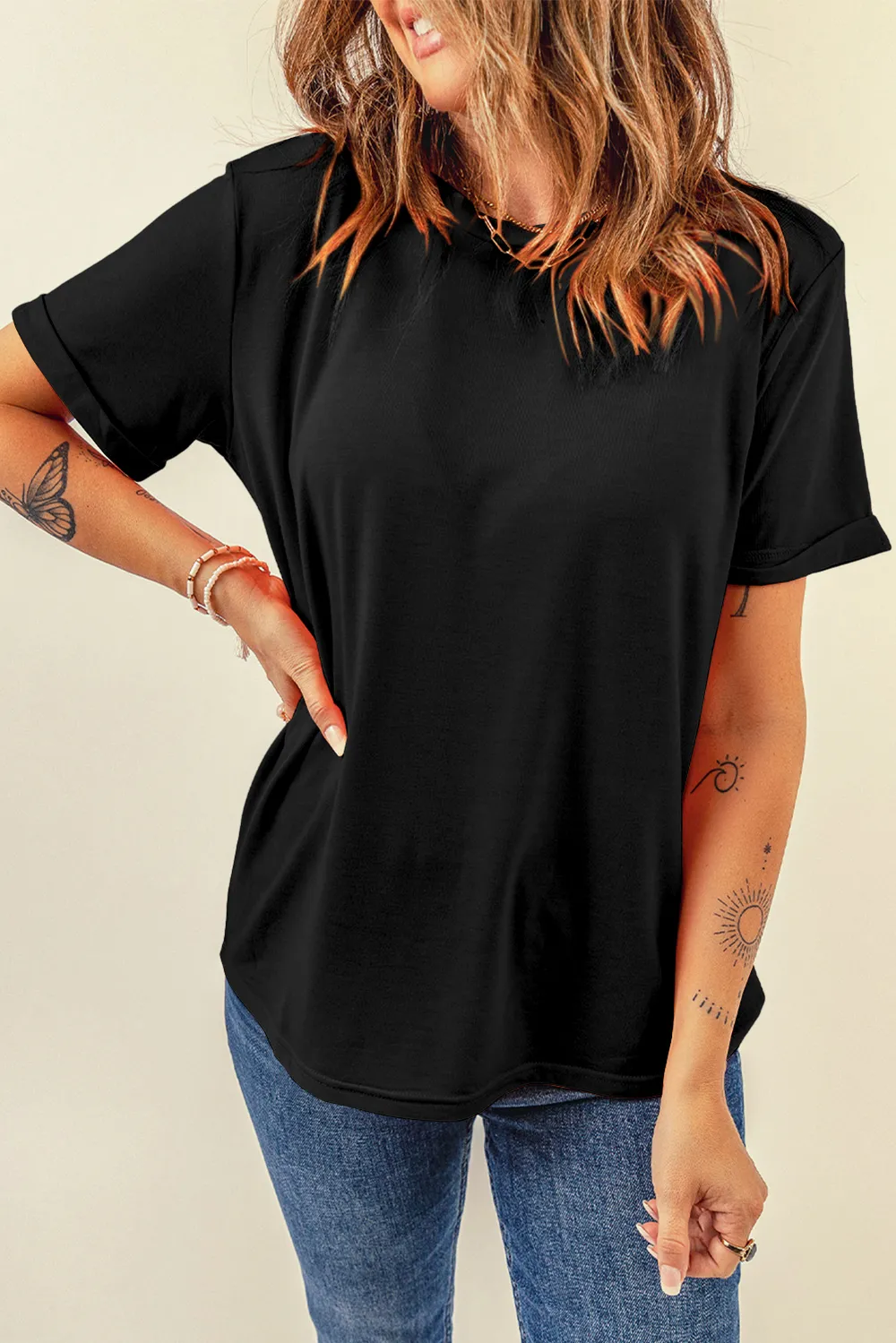 Round Neck Short Sleeve T-Shirt, image 4