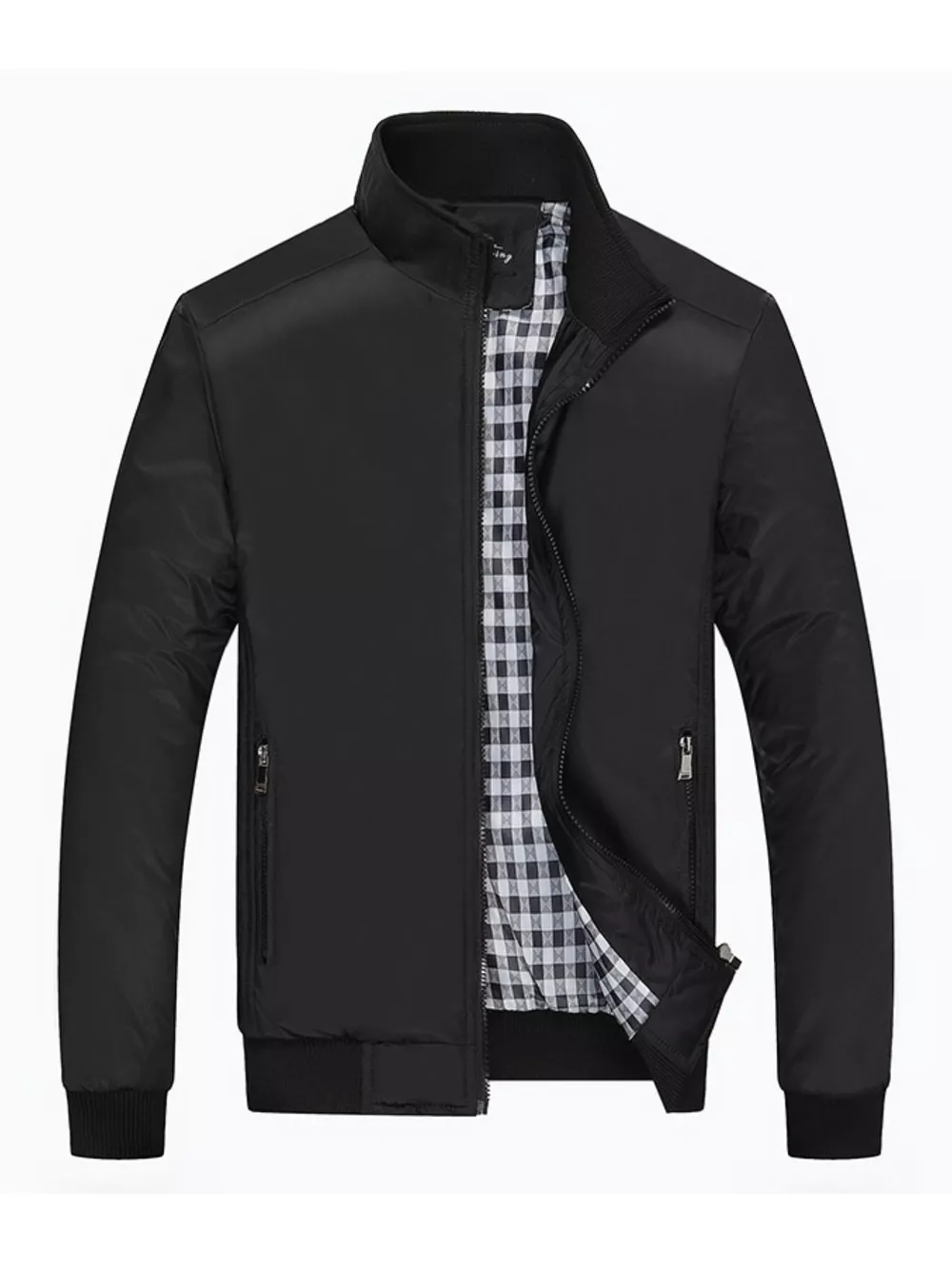 Men's Plus Size Casual Stand Collar Lightweight Jacket