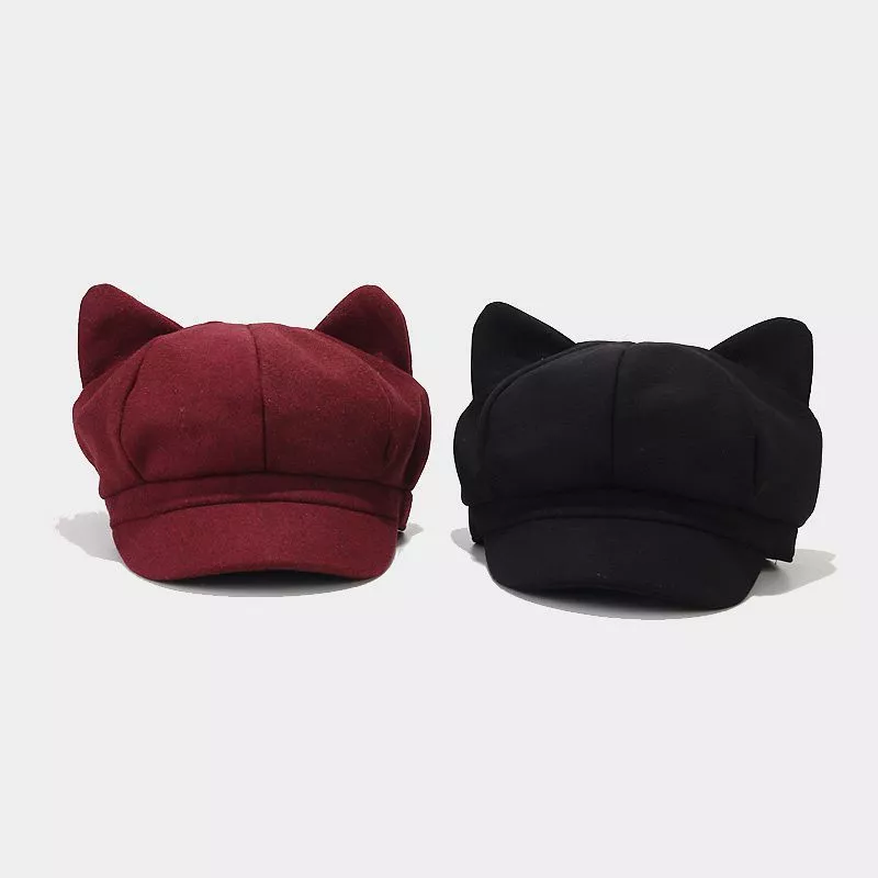 Cat Ear Newsboy Hat, image 3