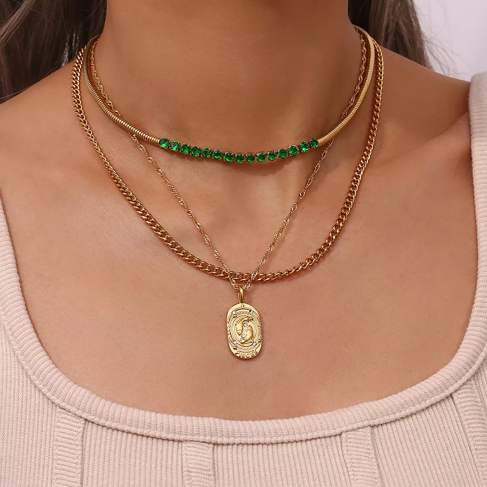 18K Gold-Plated Oval Zodiac Pendant Necklace, image 3