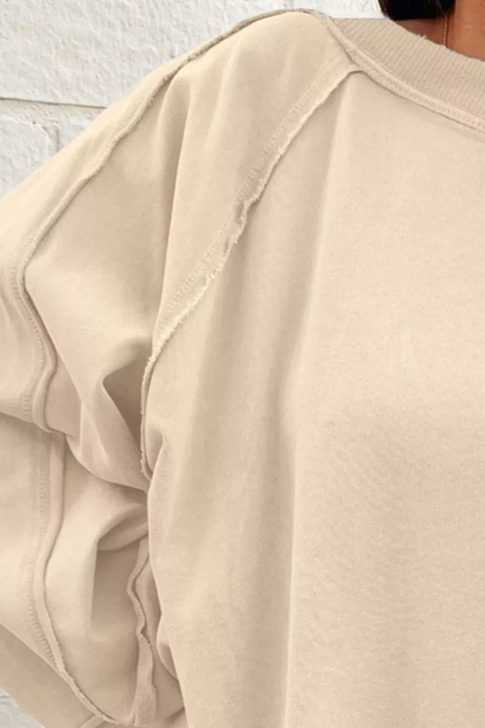 Oversized Long Sleeve Crewneck Sweatshirt, image 2