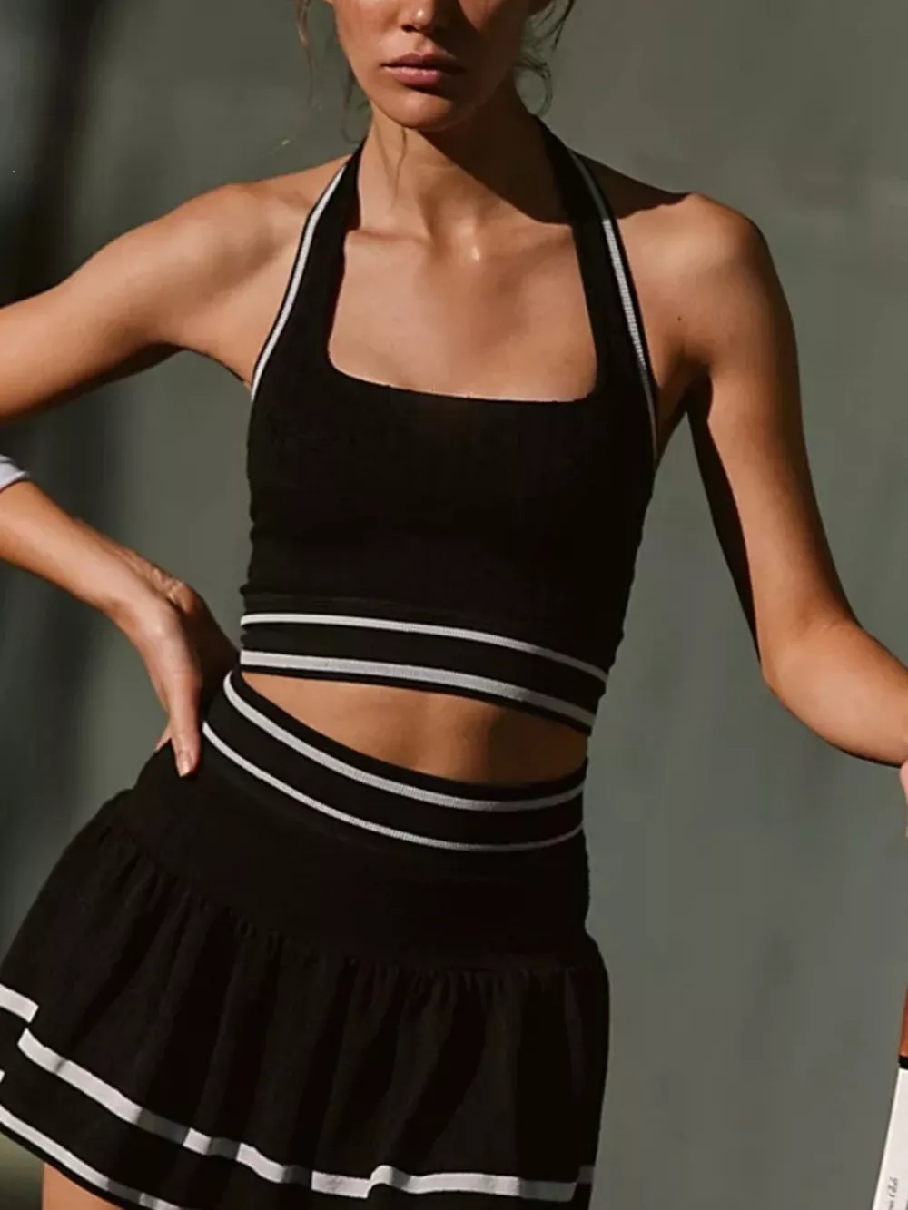 Halter Neck Tank and Skirt Tennis Active Set, image 7