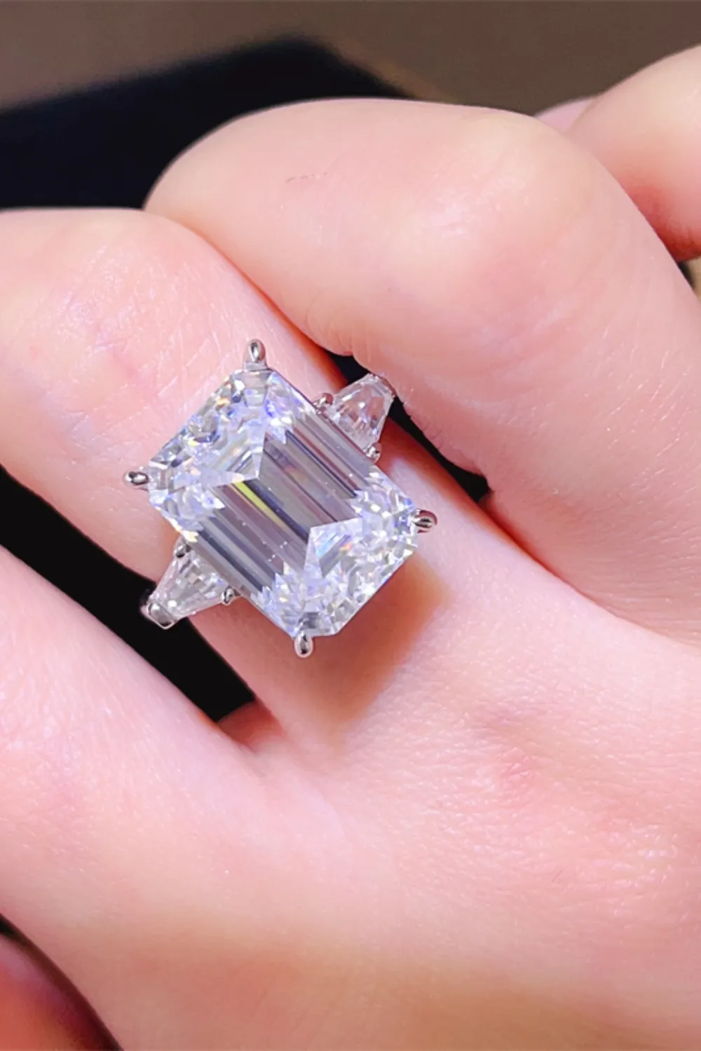 5 Carat Moissanite 925 Sterling Silver Ring, image 2