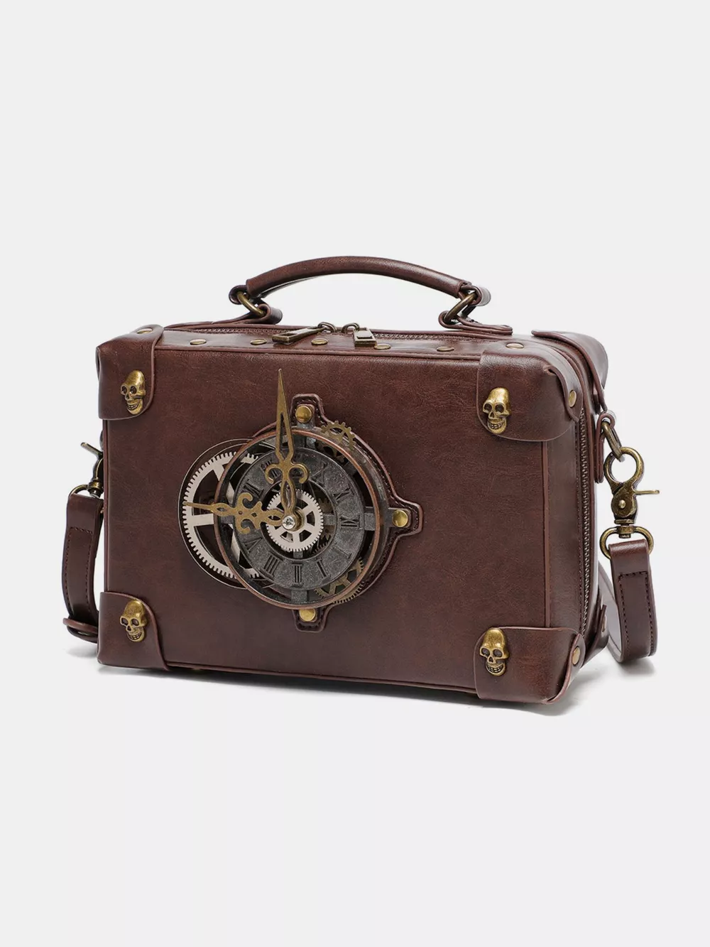 Steampunk Clockwork Design Crossbody Bag, image 2