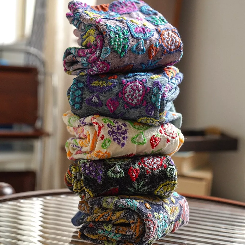 Fruit Pattern Crew Socks, image 3