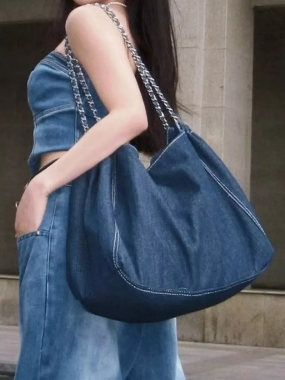 Chain Strap Tote Bag, image 2