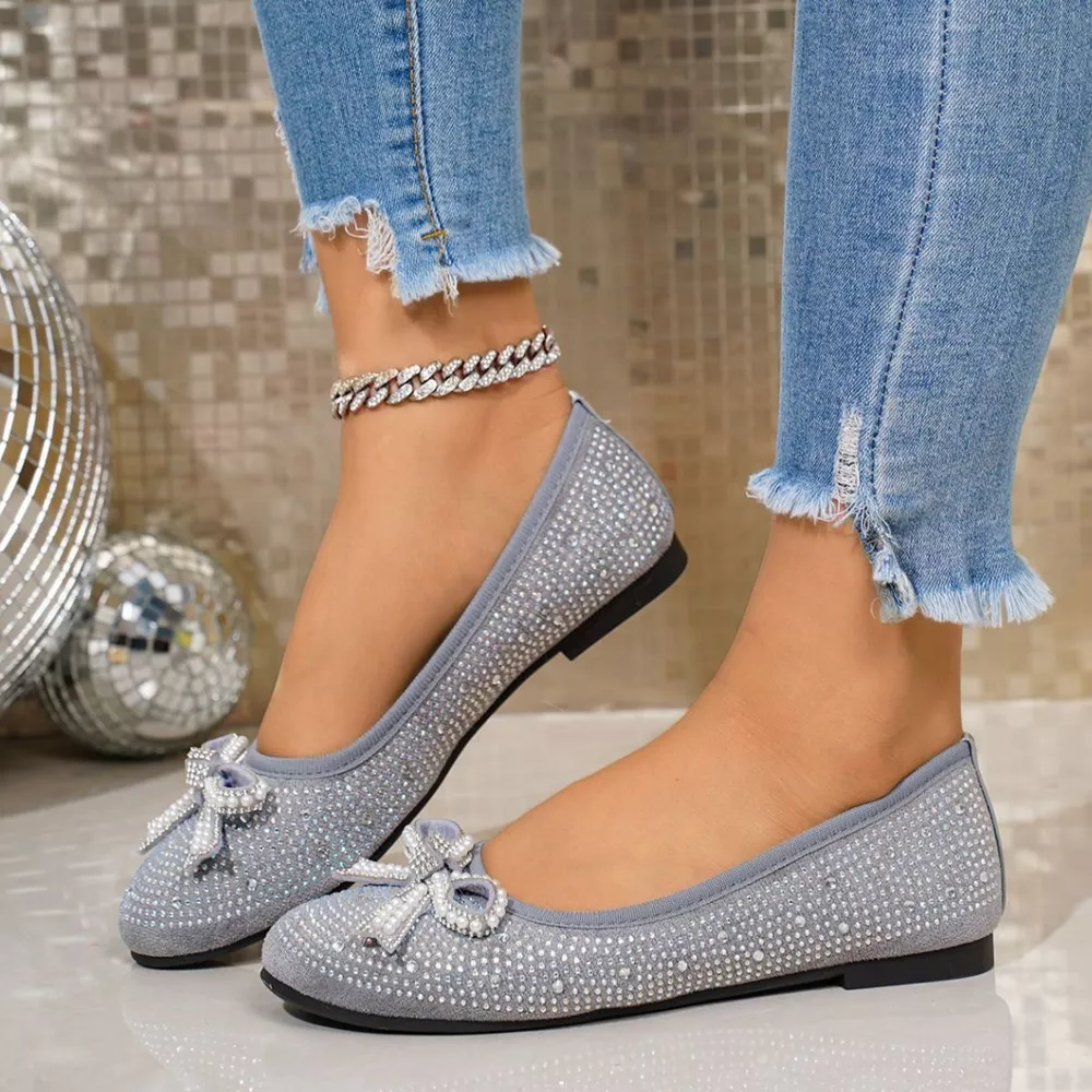 Rhinestone Bow Accent Slip-Ons, image 8