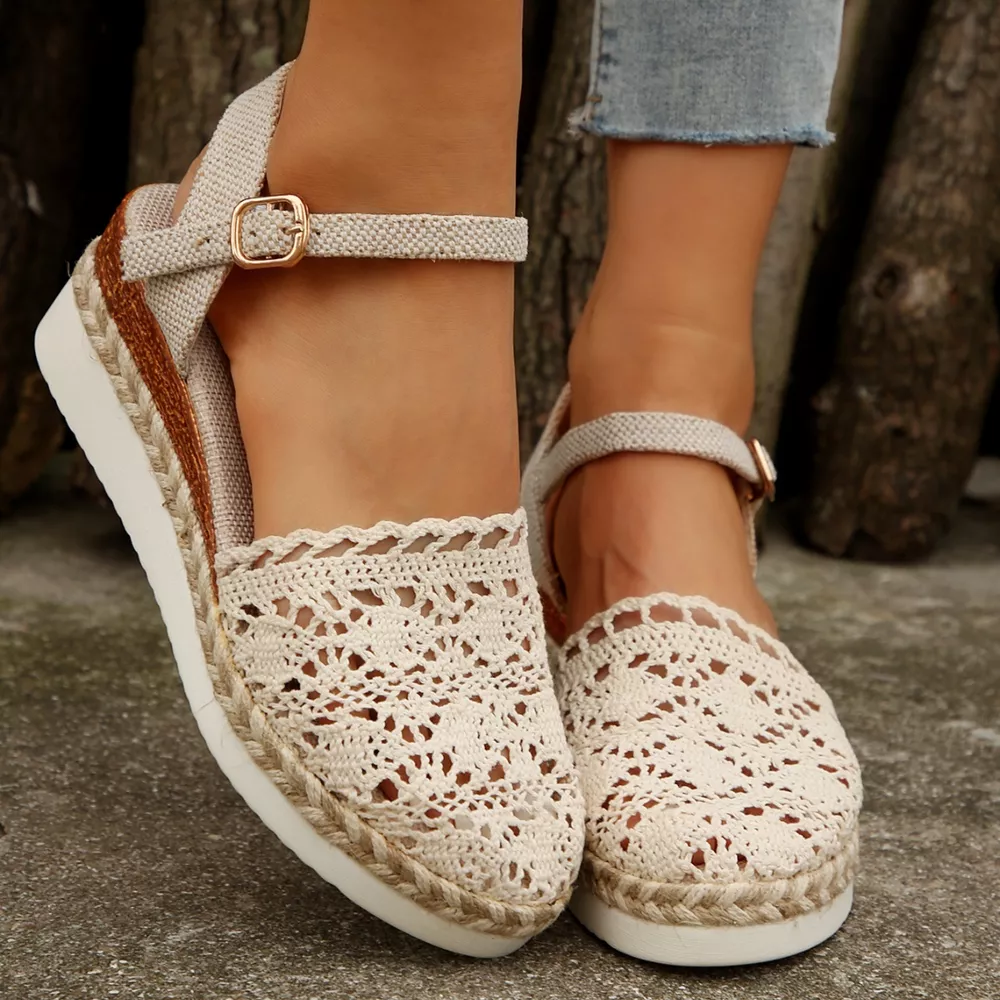 Round Toe Wedge Sandals, image 10