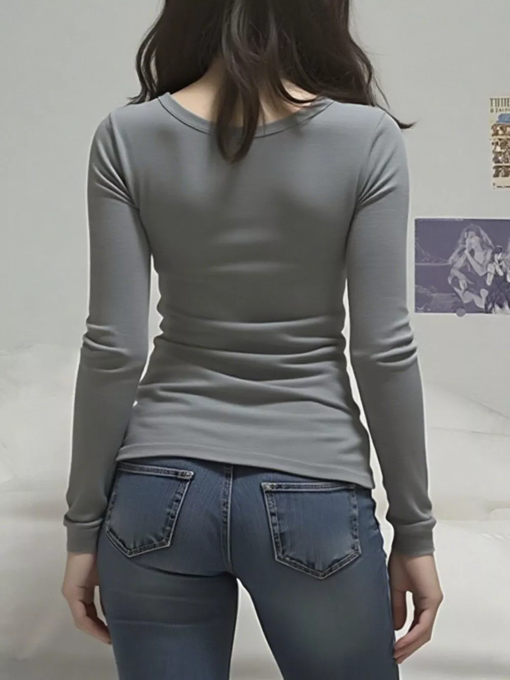 Long Sleeve T-Shirt with Lace Detail, image 14