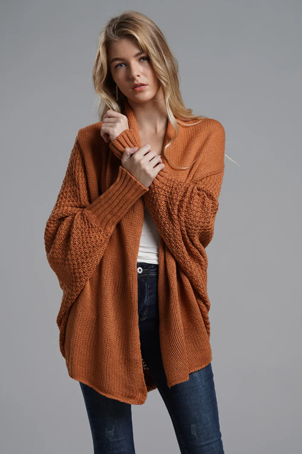 Open Front Batwing Sleeve Cardigan, image 19