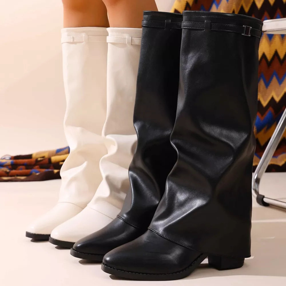 Point Toe Block Heels Boots, image 3