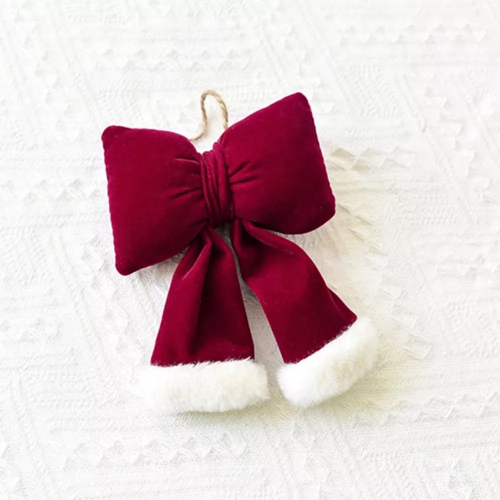 Christmas Velvet Bow Hanging Ornament, image 4
