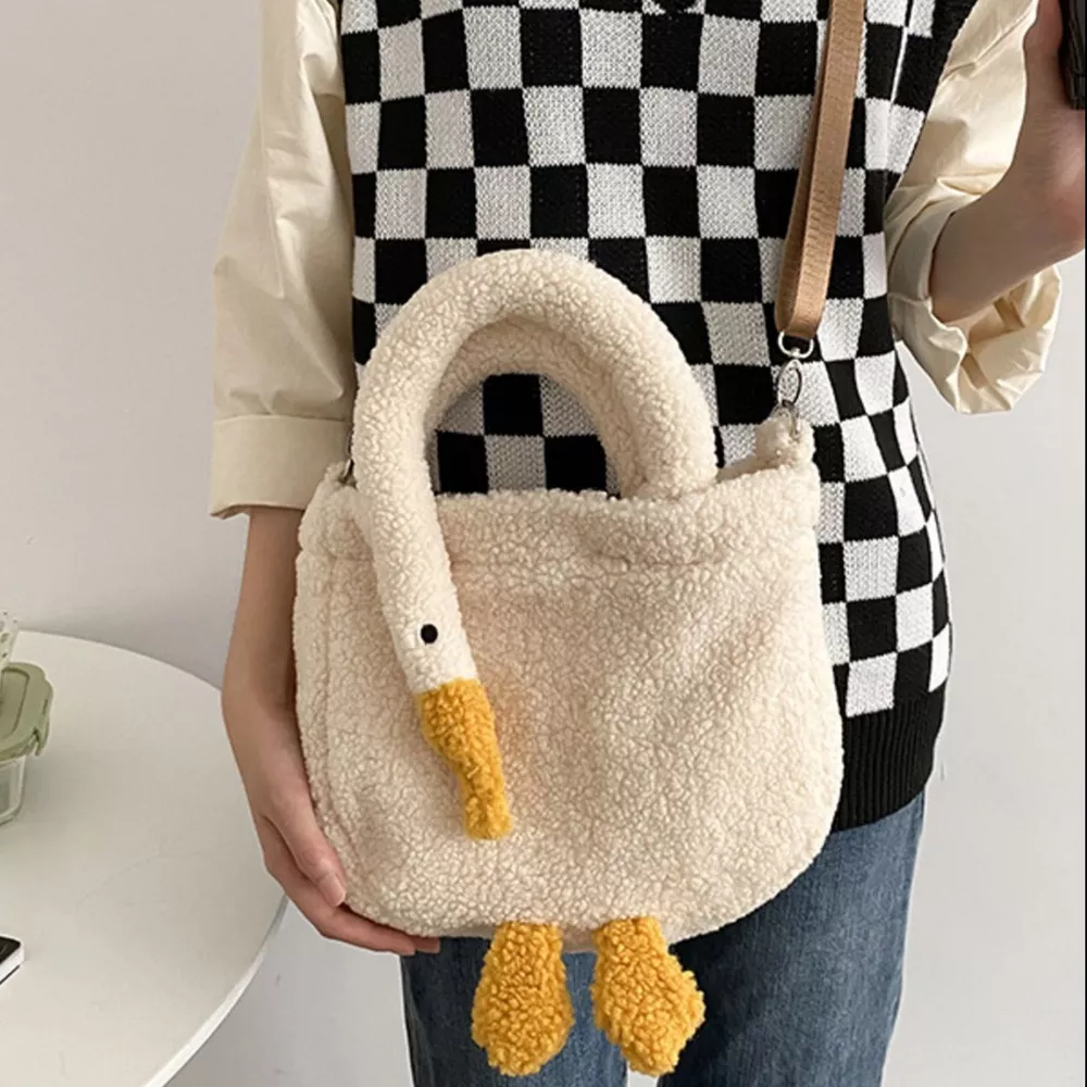 Plush Goose Crossbody Bag