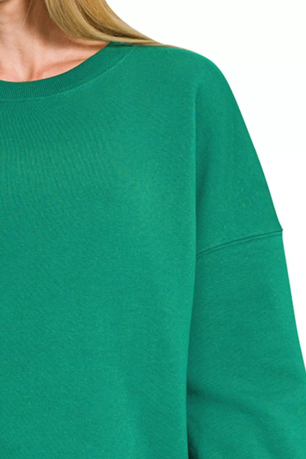 Fleece Hi-low Boyfriend Sweatshirts with Pockets, image 2