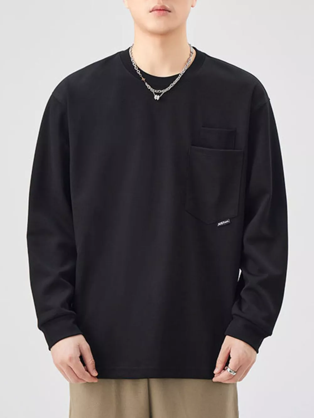 Men's Plus Size Casual Long Sleeve Sweatshirt, image 2