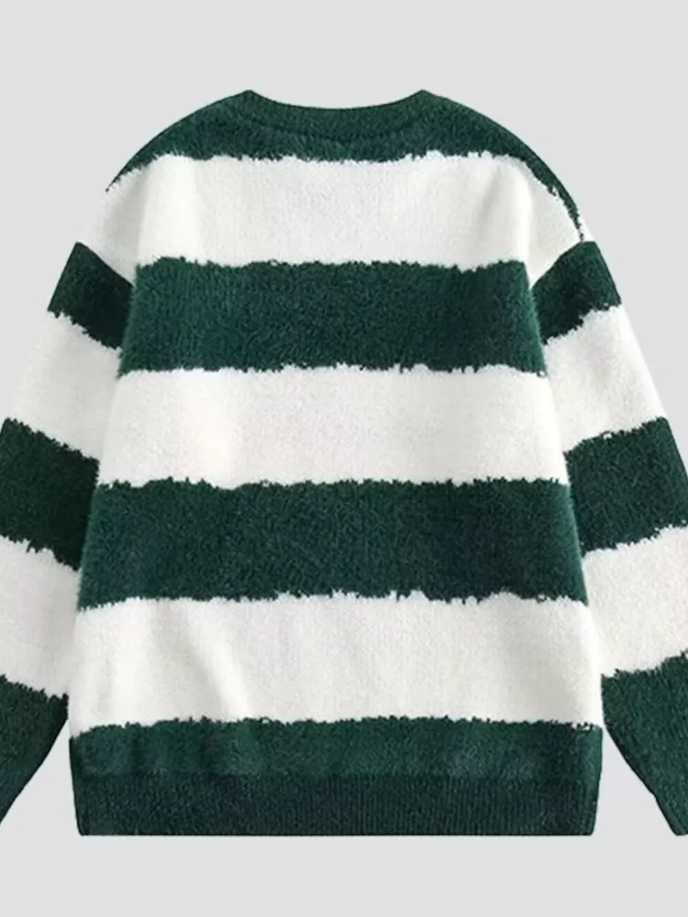 Men's Striped Knitted Long Sleeve Sweater, image 3