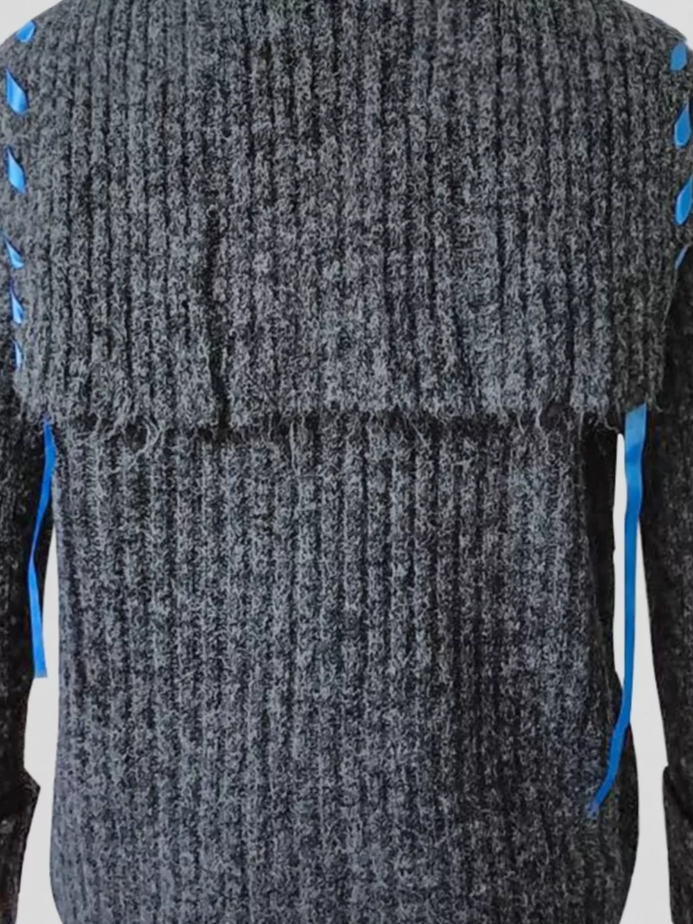 Ribbed Knit Open Front Cardigan, image 2
