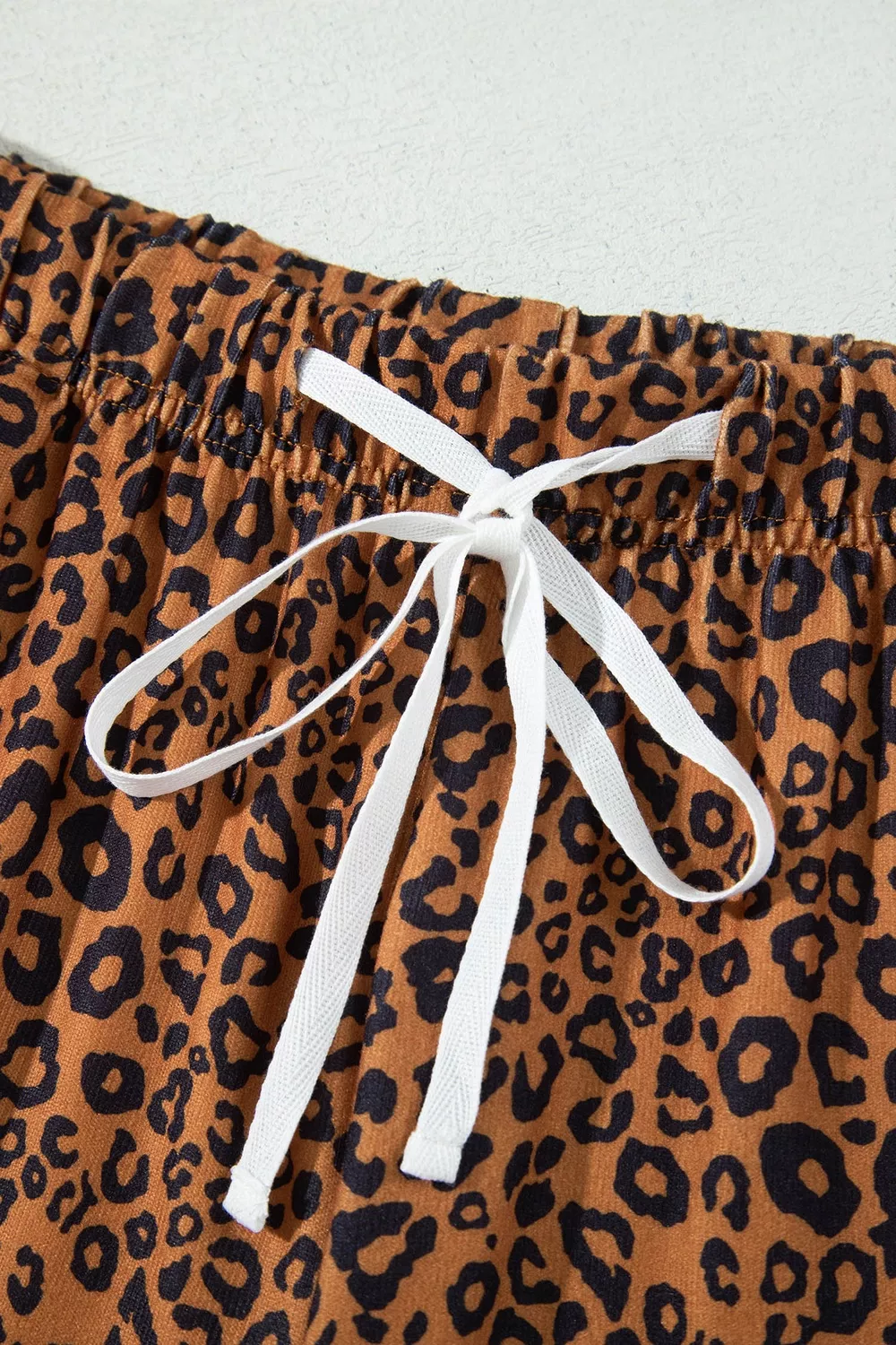 Leopard Print Long Sleeve Top Relaxed Pant Set, image 8