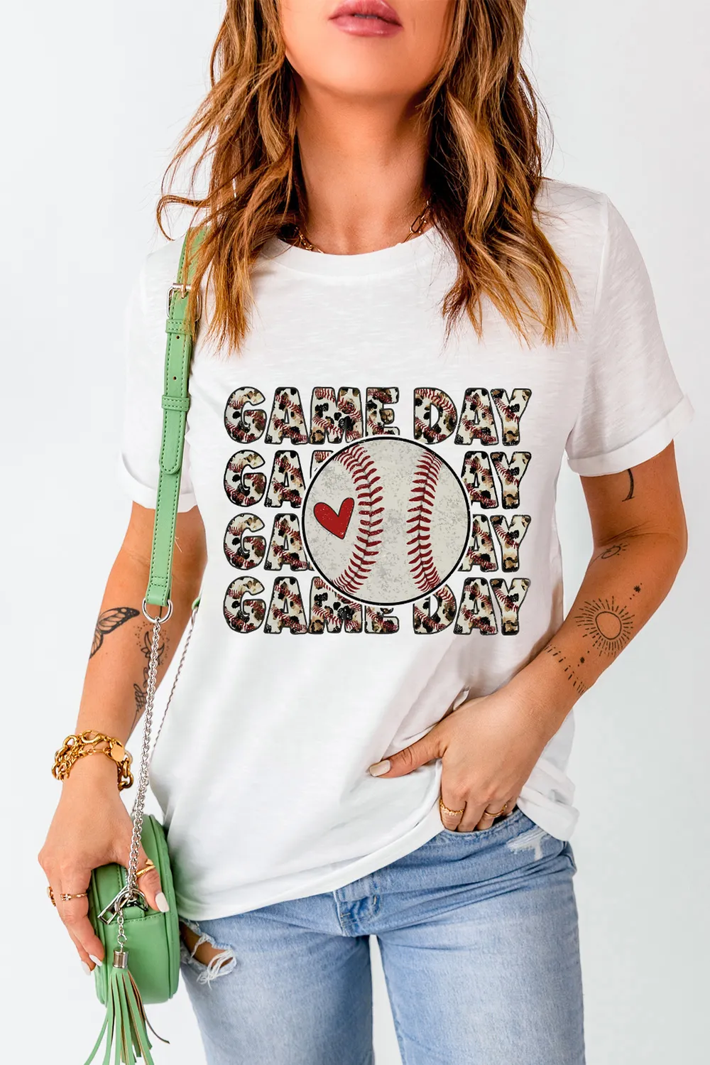 GAME DAY Round Neck Short Sleeve T-Shirt, image 4