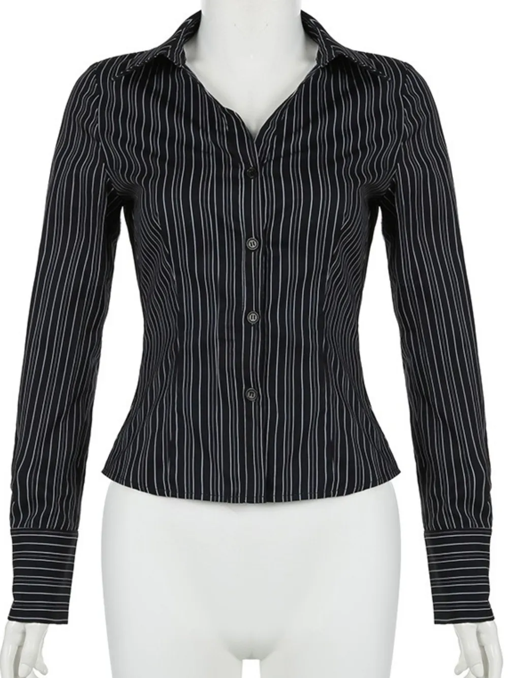 Striped Button-Down Collared Neck Shirt, image 32