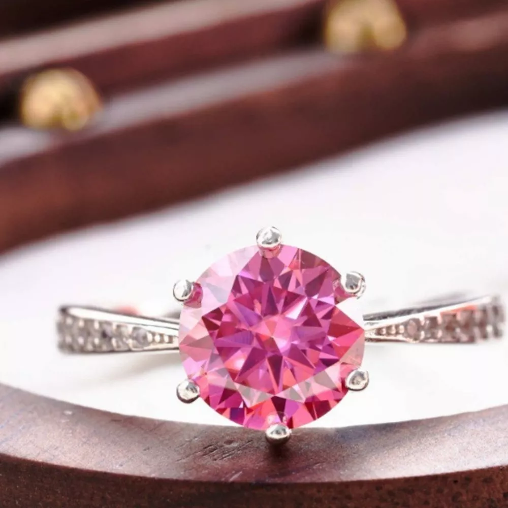 3 Carat 925 Sterling Silver Moissanite Ring, image 5