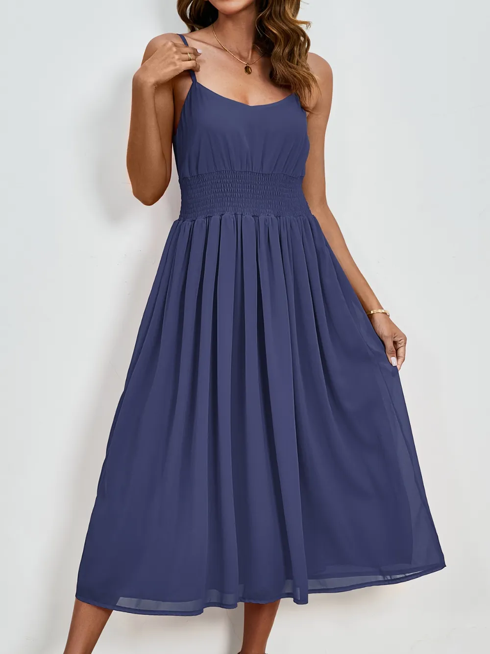 Scoop Neck Midi Cami Dress, image 11