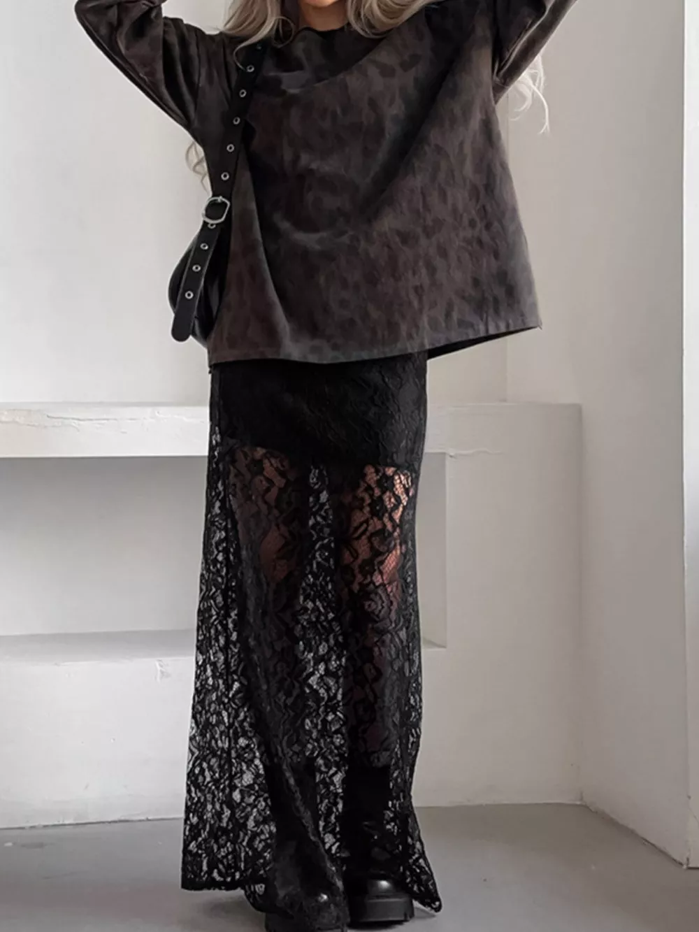 Lace Maxi Skirt, image 2