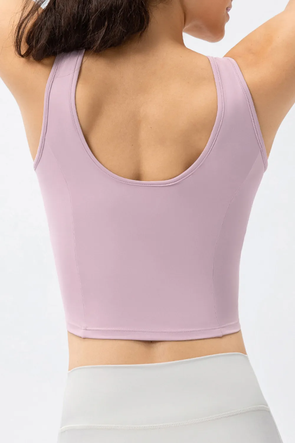 Round Neck Wide Strap Active Tank, image 12